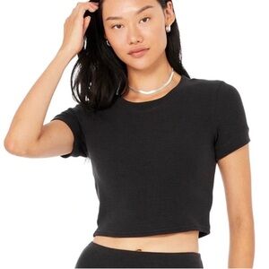 Alo Yoga Micro Waffle Sierra Short Sleeve Top